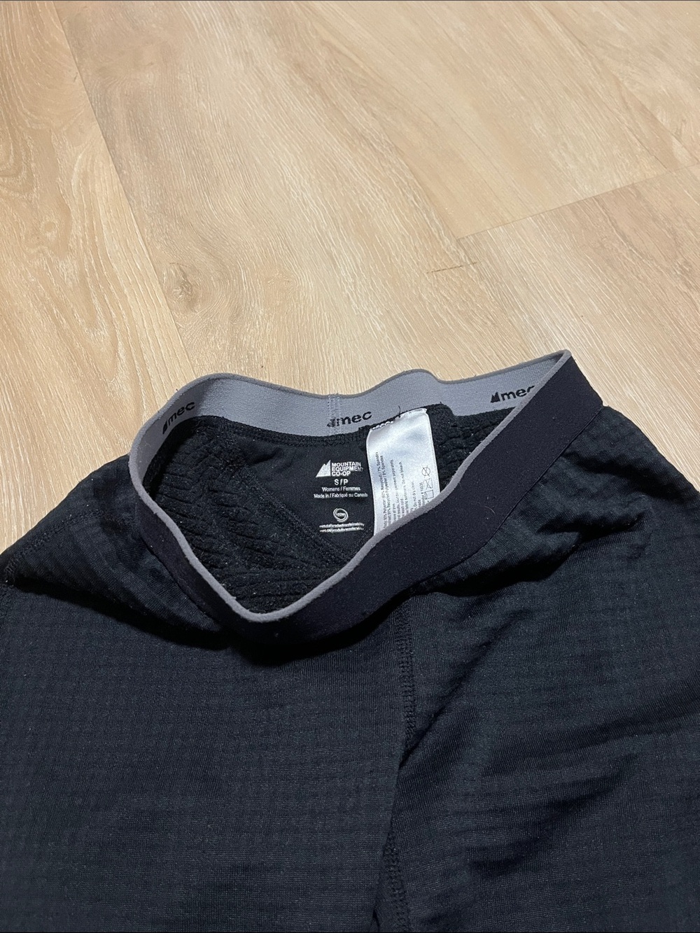 MEC Womens Black Leggings Polyester Base Layer Size Small